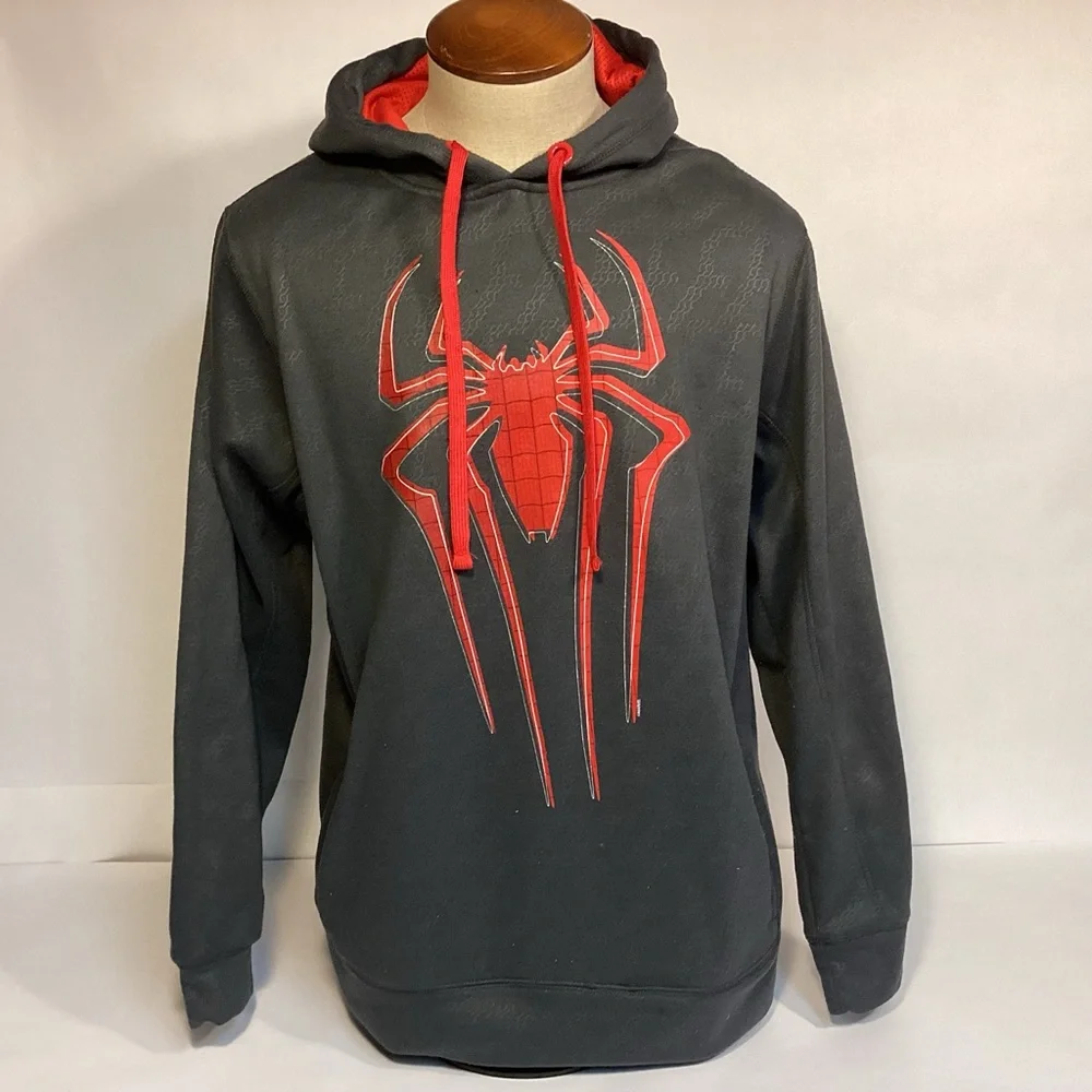 Marvel Spider-Man 2 Men’s Hoodie with large spider Size XL - Picture 3 of 10